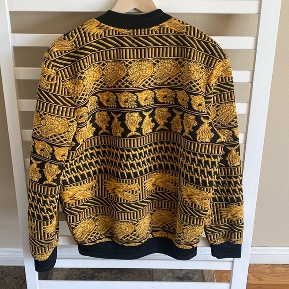 Zara Mens PADDED JACQUARD BOMBER JACKET Size Large - Picture 8 of 15